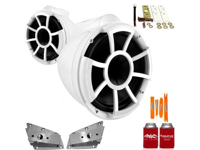 Wet Sounds for Nautique FC5 Towers - REV10 10' White Tower Speakers & Lower Nautique Tower Adapters