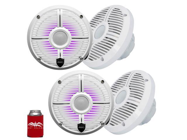 Wet Sounds - Two Pairs Of RECON 6 XW-W RGB LED Recon Series 6.5' 60-Watt RMS Coaxial Speakers With White XW Grilles