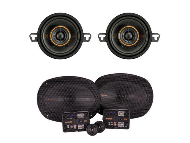 Kicker KS 6x9 + 3-1/2' Component Speakers Compatible with select Chevrolet Dodge & Toyota