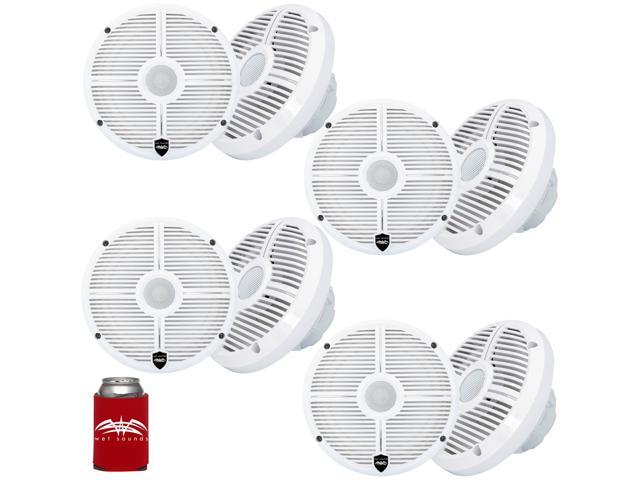 Wet Sounds - Four Pairs Of RECON 6 XW-W Recon Series 6.5' 60-Watt RMS Coaxial Speakers With White XW Grilles