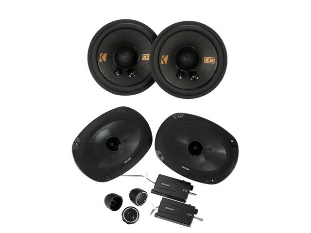 Kicker CS 6x9 + 2-3/4' Component Speakers Compatible with select Chevrolet Dodge & Toyota