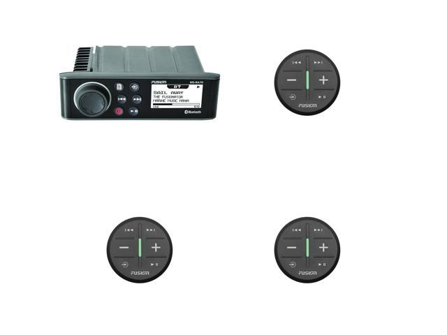 Fusion Entertainment MS-RA70 Marine Entertainment System with Bluetooth With (3) Fusion MS-ARX70B ANT Wireless Stereo Remote - Black