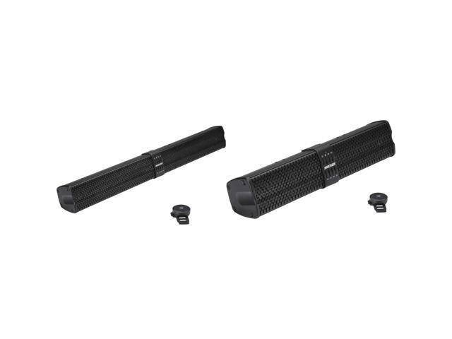 Kicker (2) 47KPB PowerBar KPB2 34-inch & KPB1 20-inch BlueTooth Powered UTV Soundbar, Black Weather-Proof Enclosure Bundle