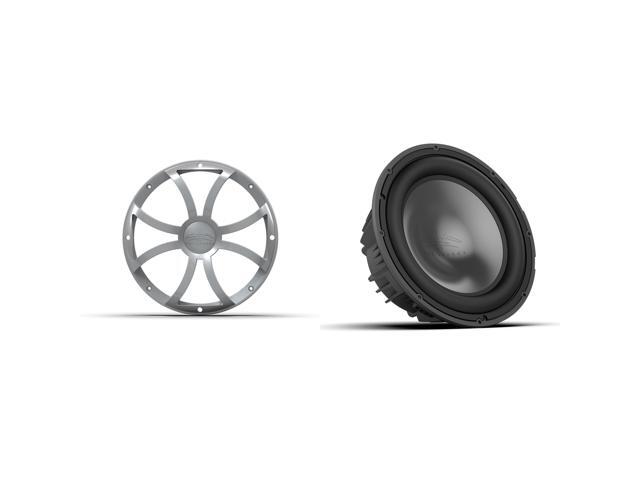 Wet Sounds REVO 12 FA S4 V3 - REVO Series 12' Free Air 4 Ohm V3 Subwoofer, Black and Wet Sounds REVO 12 XS-S GRILLE V3 - Silver XS Style Grille for...