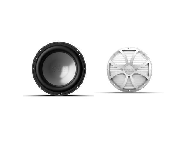 Wet Sounds REVO 12 FA S2 V3 - REVO Series 12' Free Air 2 Ohm V3 Subwoofer, Black and Wet Sounds REVO 12 SW-W GRILLE V3 - White Salt Water Grille...