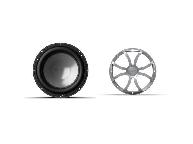Wet Sounds REVO 12 FA S2 V3 - REVO Series 12' Free Air 2 Ohm V3 Subwoofer, Black and Wet Sounds REVO 12 XS-S GRILLE V3 - Silver XS Style Grille for...