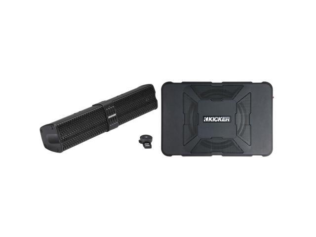 Kicker 47KPB1 PowerBar KPB1 20-inch BlueTooth Powered UTV Soundbar, Black Weather-Proof Enclosure w/ 51HS8 Hideaway Compact Powered Subwoofer,...