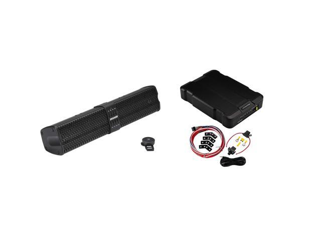 Kicker 47KPB1 PowerBar KPB1 20-inch BlueTooth Powered UTV Soundbar, Black Weather-Proof Enclosure w/ 51HS12 Hideaway Compact Powered Subwoofer,...