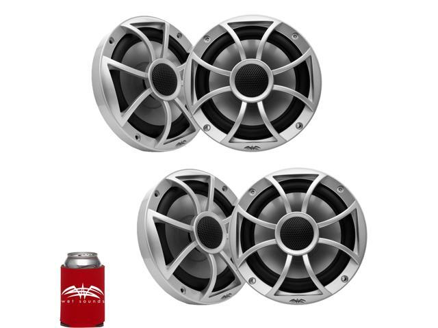 Wet Sounds - Two Pairs Of RECON 6-S Recon Series 6.5' 60-Watt RMS Coaxial Speakers With Silver XS Grilles And Cones