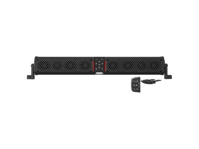 wet sounds Stealth XT 8-B - All-in-One IP67 Weatherproof 300-Watt Amplified Bluetooth 8-Speaker Soundbar with Remote - Black