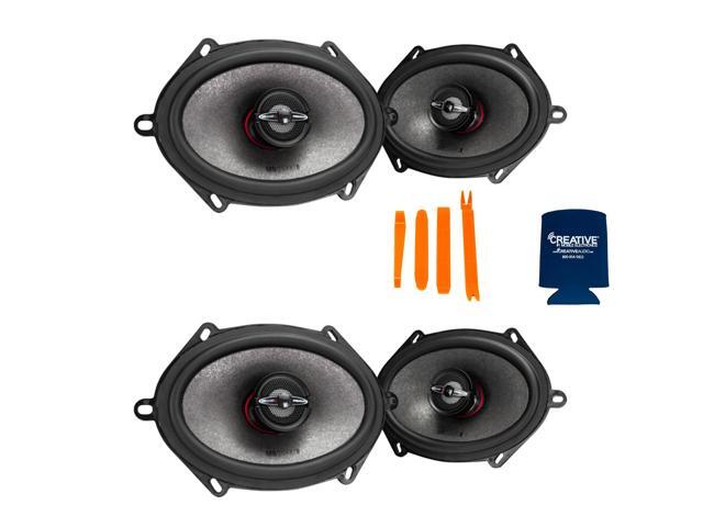 MB Quart - 2-Pairs of Premium PK1-168 5x7/6x8' Coaxial Speakers