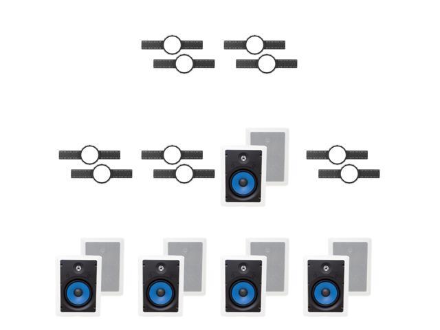 5-Legrand MS3651 3000 Series 6.5' In-Wall Speakers (Pair) + INSTALL KIT (PRE CONSTRUCTION BRACKET)
