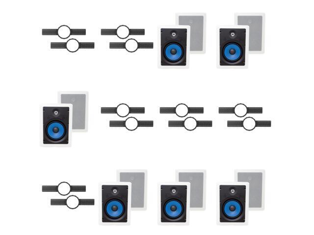 6-Legrand MS3651 3000 Series 6.5' In-Wall Speakers (Pair) + INSTALL KIT (PRE CONSTRUCTION BRACKET)