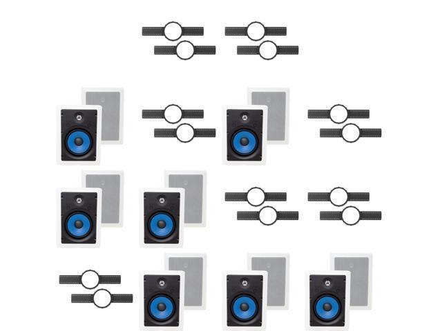 7-Legrand MS3651 3000 Series 6.5' In-Wall Speakers (Pair) + INSTALL KIT (PRE CONSTRUCTION BRACKET)