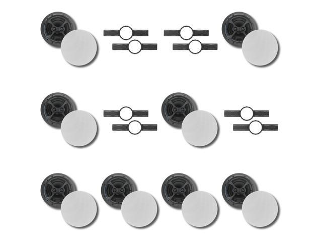 (8) KLH Faraday Series F-6800-DVC 8' IN-CEILING SPEAKER + KLH INSTALLATION KIT