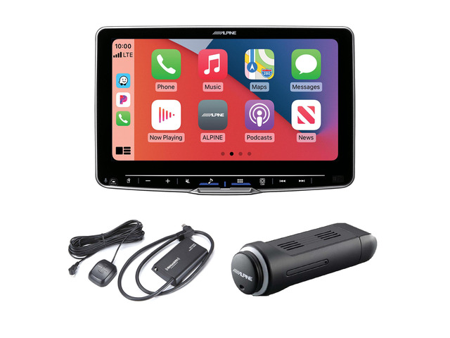 Alpine ILX-F509 Halo9 9' Multimedia Receiver w/ KTX-NS01 Add-on Navigation Module and SXV300v1 Satellite Tuner