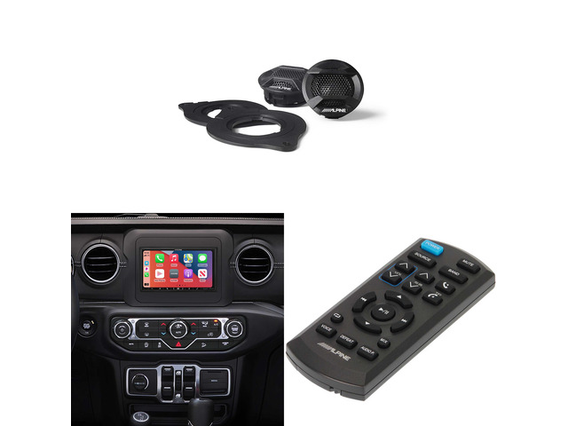 Alpine i407-WRA-JL 7in In-Dash Digital Receiver w/ SPV-10TW-WRA & RUE-4360 Remote Bundle for 18 - Up Wrangler