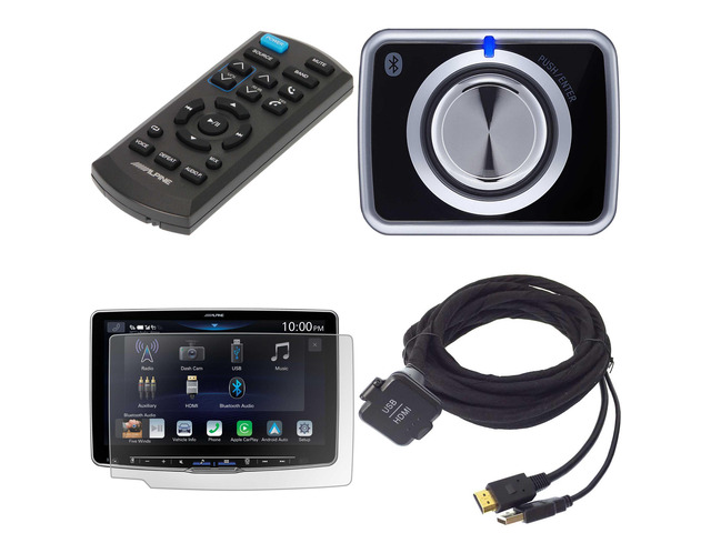 Alpine KCU-315UH USB / HDMI Extension Cable & KAE-HF11DA, RUE-4360 & RUX-H02 Bass Knob
