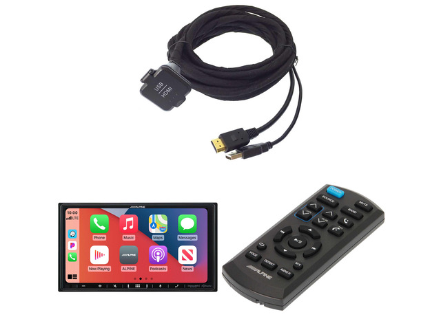 Alpine iLX-407, KCU-315UH USB / HDMI Extension Cable & RUE-4360 Remote Bundle