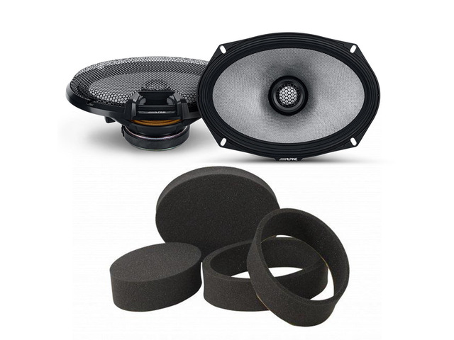 Alpine R2-S69 High-Resolution 6x9 Coaxial with RKFR69 3-piece Foam Ring Speaker Enhancement