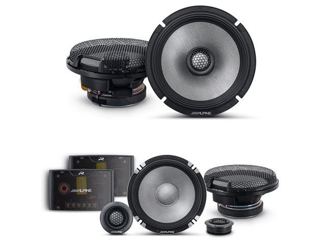Alpine 6.5' R2 High-Resolution Speaker Bundle - A Pair of Pro-Series R2-S652 2-Way Component Speakers & a Pair of R2-S65 6.5' Coaxial Speakers