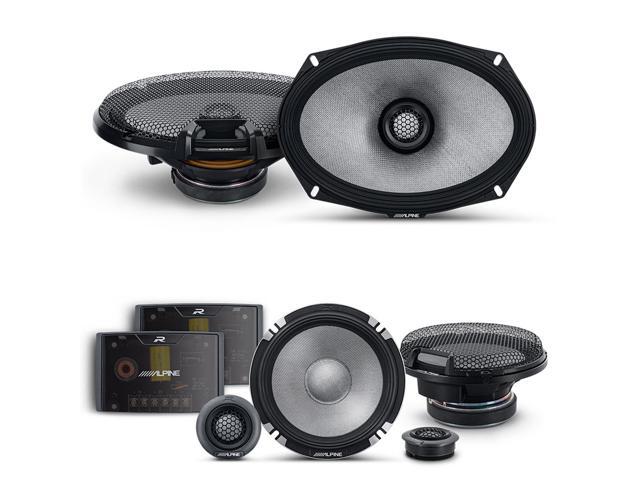 Alpine 6.5' & 6x9' R2 High-Resolution Speaker Bundle - A Pair of Pro-Series R2-S652 2-Way Component Speakers & a Pair of R2-S69 6x9 Coaxial Speakers