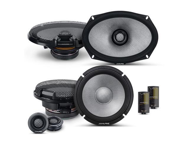 Alpine 6.5' & 6x9' R2 High-Resolution Speaker Bundle - A Pair of R2-S65C 2-Way Component Speakers & a Pair of R2-S69 6x9 Coaxial Speakers
