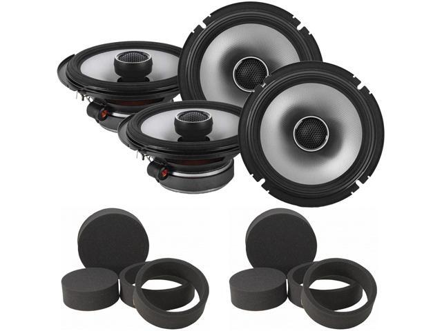 Alpine 2 Pairs of S2-S65 6.5' Type S Coax Speakers with 2 Pairs of Stinger RKFR6 Roadkill Fast Rings 6' & 6.5