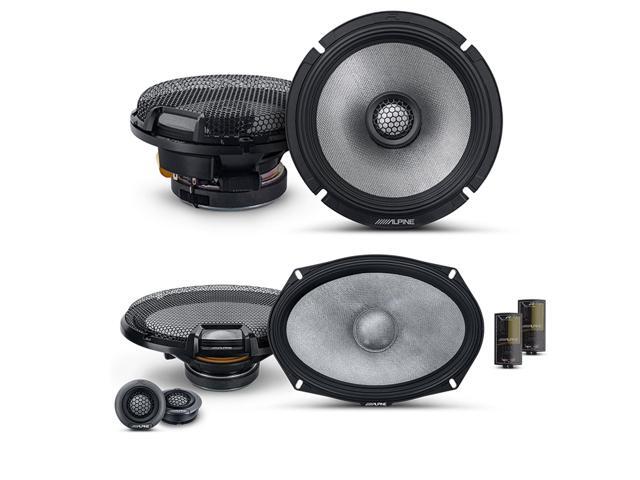 Alpine 6.5' & 6x9' R2 High-Resolution Speaker Bundle - A Pair of R2-S69C 2-Way Component Speakers & a Pair of R2-S65 6.5' Coaxial Speakers