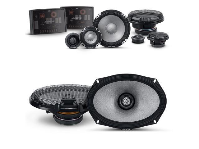 Alpine 6.5' & 6x9' R2 High-Resolution Speaker Bundle - A Pair of R2-S6533-Way Component Speakers & a Pair of R2-S69 6x9 Coaxial Speakers