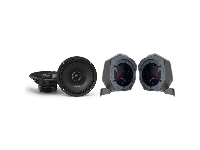 Alpine DM-65-G 6.5' Coaxial Speaker Set & BR-B65U Unloaded 6.5' Rear Speaker-Pod Add Ons