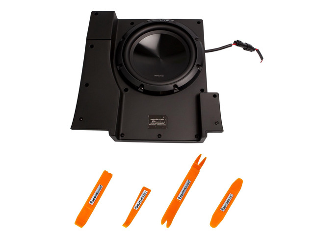 Alpine SBV-10-WRA Pre-Loaded 10-Inch Subwoofer for 2007-2018 Jeep Wrangler JKU With Panel Tool Kit