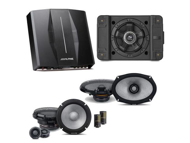 Alpine PXE-C80-88 OPTIM8 8-Channel Hi-Res Digital Sound Processor Amplifier w/ SS-SB10 Subwoofer, R2-S65C & R2-S69 Bundle
