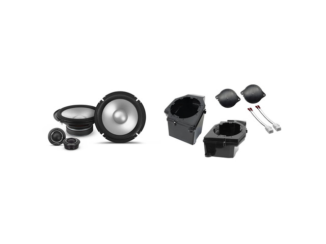 Alpine S2-S65C 6.5' S-Series Component Speakers Bundle with Front 6.5' Speaker PodsTweeter Adaptors and Pods Compatible with Jeep JL (2018-2023) &...