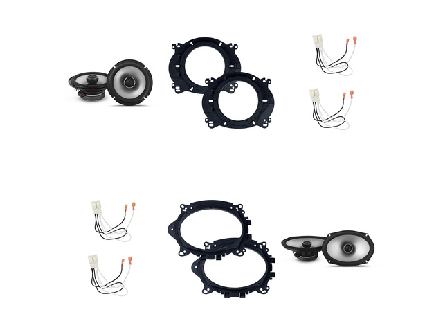 Alpine Speakers 6.5 & 6X9 inch for Ford F-150 2015-2024 Upgrade Kit - 2 Pairs of S2 Series with Adapters and Harness, Car Audio Front & Rear Door...
