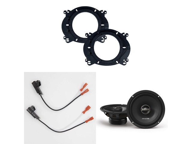Alpine Speakers 6.5 inch for Chevrolet Silverado 1999-2006 Upgrade Kit - Pair of DM Series with Adapters and Harness, Coaxial 6 1/2 Car Audio Front...