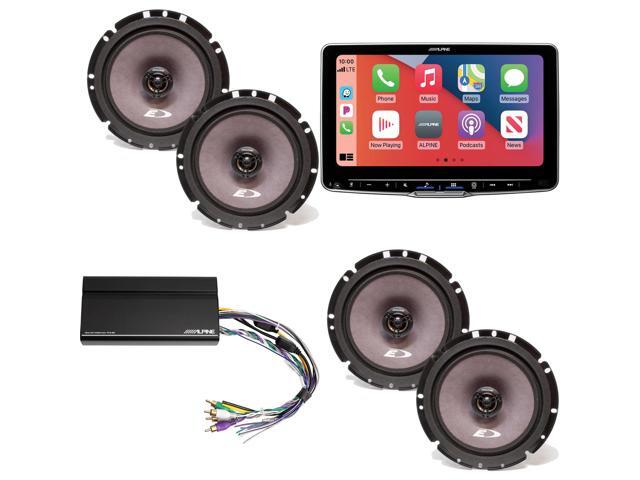 Alpine ILX-F509 Halo9 9' Multimedia Touchscreen Receiver w/ 2 Pairs Alpine SXE-1726S 6.5' Coax & Power Pack