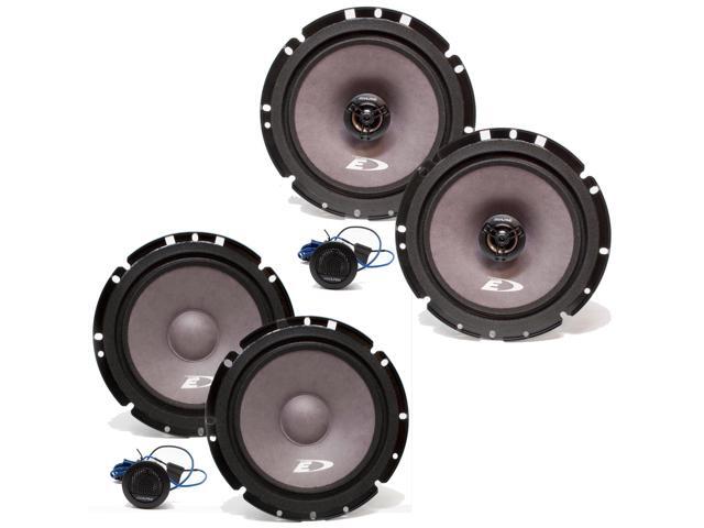Alpine SXE-1751S 6.5' Component Speakers with Alpine SXE-1726S 6.5' Coax Speakers