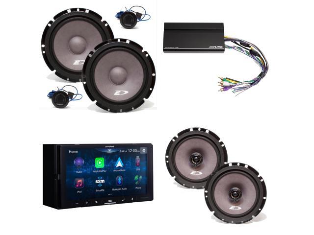 Alpine iLX-W670-S Digital Multimedia Receiver w/ A Pair Alpine SXE-1751S 6.5' Component, SXE-1726S 6.5' Coax & Power Pack