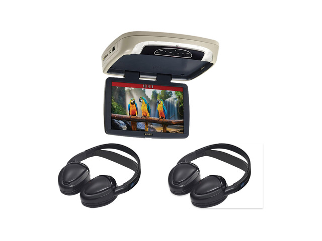 Voxx ADVEXL12A 12.1in DVD Overhead with 2 MTGHP2CA Wireless Headphones