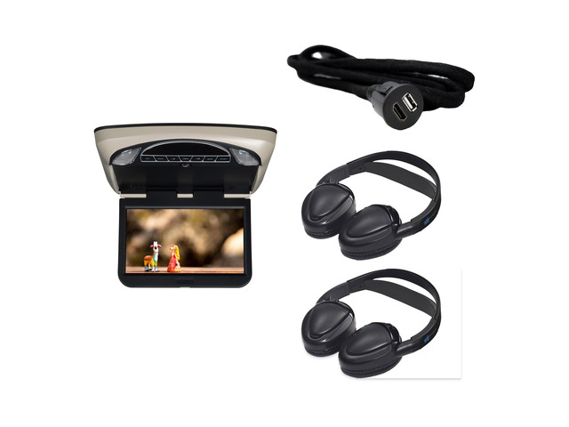 Voxx VXMTG10 DVD Overhead with 2 MTGHP2CA Headphones and HDH12