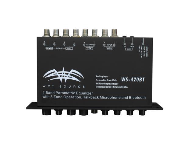 Wet Sounds WS-420BT 3-Zone Bluetooth Equalizer With WS-BTEQUDM-B Black Under Dash Mount - image 3