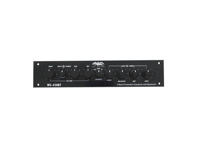 Wet Sounds WS-420BT 3-Zone Bluetooth Equalizer With WS-BTEQUDM-B Black Under Dash Mount - image 2