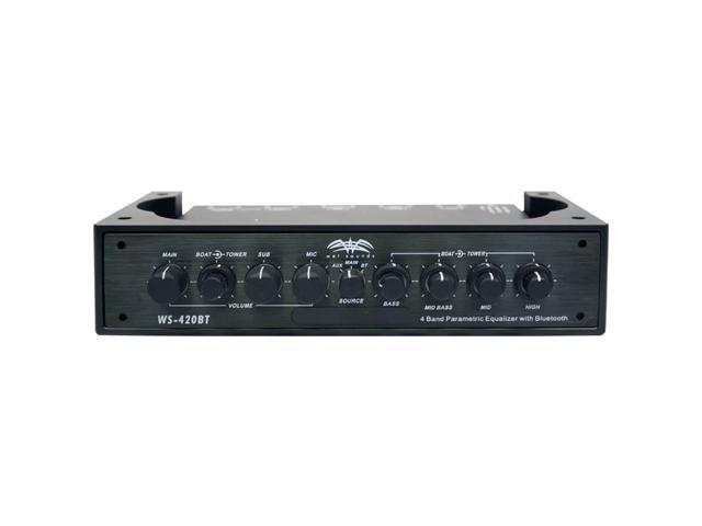 Wet Sounds WS-420BT 3-Zone Bluetooth Equalizer With WS-BTEQUDM-B Black Under Dash Mount - image 4