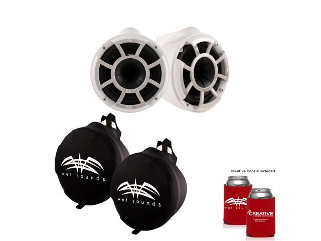 Wet Sounds REV 8 X Mount Tower Speakers with Wet Sounds Suitz speaker Covers - WHITE