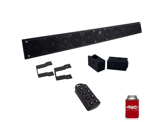 Wet Sounds Stealth 10 Ultra HD Black + UTV Mounting Kit, Slider bracket and Square 1' Tube clamp