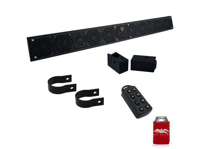Wet Sounds Stealth 10 Ultra HD Black + UTV Mounting Kit, Slider bracket and Round 1.5' Tube clamp