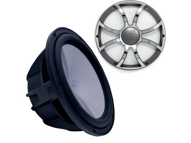 Wet Sounds Revo 12' Subwoofer & Grill - Black Subwoofer & Gunmetal Stainless Steel Grill - 4 Ohm