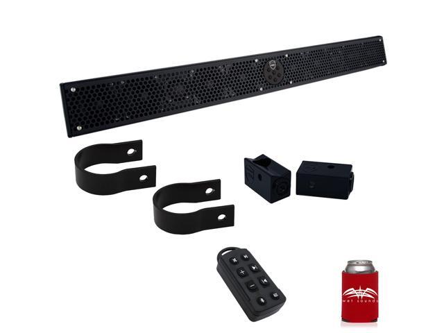 Wet Sounds Stealth 10 Ultra HD Black + UTV Mounting Kit, Slider bracket and Round 2' Tube clamp