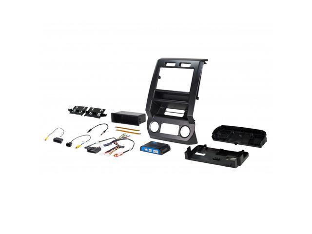 PAC - Integrated Radio Replacement Dash Kit with Climate and Steering Wheel Controls for Select Ford F-Series Trucks - Black - image 10